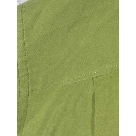 Tommy Bahama Button Up 4XB Sage Green Solid 100% Silk Short Sleeve Wood Button - Picture 9 of 11